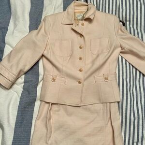 LOFT Pale Blush Long-Sleeve Two-Piece Skirt Set